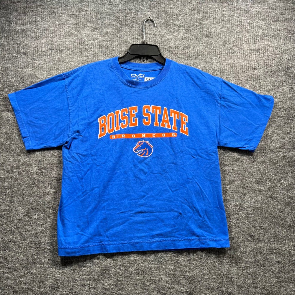 Boise State Broncos OVB Old Varsity Brand Blue Graphic T-Shirt Mens Large